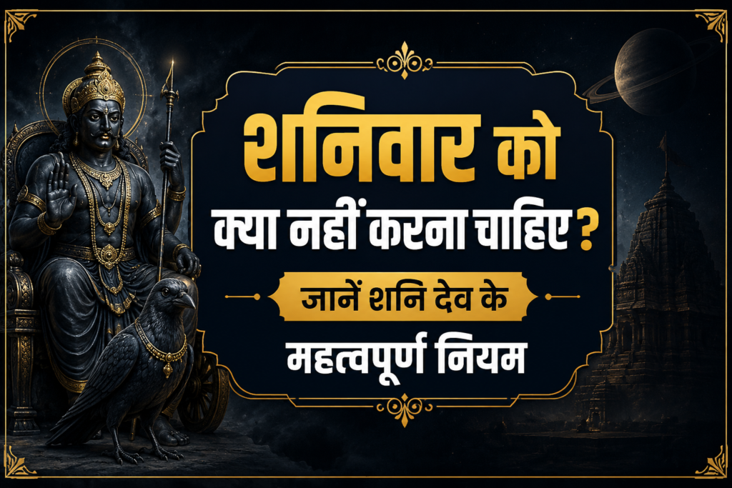 शनिवार को क्या नहीं करना चाहिए